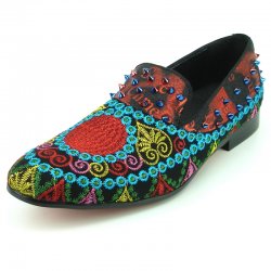Fiesso Multi Color Genuine Leather Slip on Loafer FI7313.