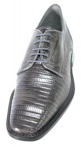 Belvedere "Olivo" Grey All-Over Genuine Lizard Shoes H14