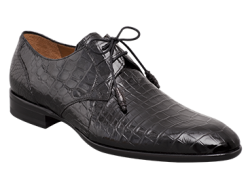 Mezlan "Gastone" Black Genuine All-Over Alligator Shoes With Matched Tassels