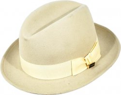 Steve Harvey By Dobbs Bone "Steve Harvey C" Fedora Wool Dress Hat