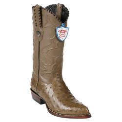 Wild West Mink Genuine Ostrich J Toe Cowboy Boots 2990365