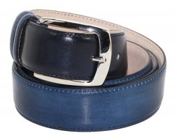 Emilio Franco Navy Genuine Calf Leather Belt 201.