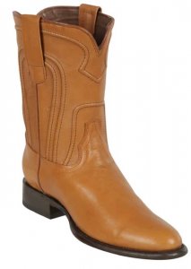 Los Altos Honey Genuine Suede Round Roper Toe Cowboy Boots 692151