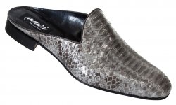 Mauri "4475/2" Grey Genuine Python Maculated Half Shoes