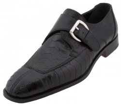 Mauri "Apollo" 4447 Black All-Over Genuine Ostrich Leg Shoes