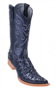 Los Altos Black All-Over Aligator Print 6X Toe Cowboy Boots 3960105