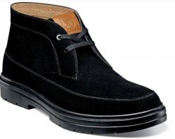 Stacy Adams "Amherst" Black Genuine Suede Leather Moc Toe Chukka Boot 25340-008.