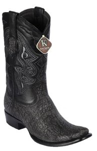 King Exotic Black Genuine Shark Skin Dubai Square Toe Cowboy Boots 4790905