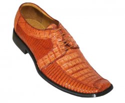 Los Altos Cognac Genuine Crocodile / Lizard Shoes 1ZV057203