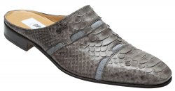 Mauri "4293/2" Grey Genuine Python Skin / Pony Sandals