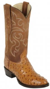 Los Altos Amber Genuine Ostrich Round Toe Cowboy Boots 650354