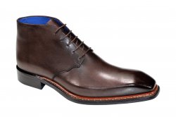 Emilio Franco "Rocco" Chocolate Genuine Italian Calf Leather Dress Ankle Boots.