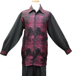 Pronti Black With Wine / Black Embroidered Design 2 PC Outfit SP5771-1