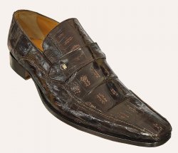 Mauri "M774" Brown Genuine Crocodile Loafer Shoes