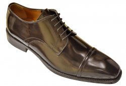 Matteo Massimo Forma 150 Brown Genuine Patent Leather Oxford Dress Shoes