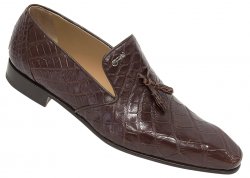 Mauri "4585/4" Gold Genuine Alligator Dressy Loafer Shoes