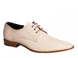 Mezlan "Martini" 5883 Bone Genuine Textured Soft Ascot Calfskin Shoes