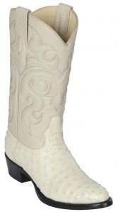 Los Altos Winterwhite Genuine Ostrich Quill Round Toe Cowboy Boots 650304