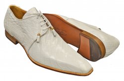Mauri 53156 White Genuine All-Over Alligator Belly Skin Shoes