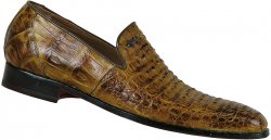 Mauri "Giglio" 1001 Mustard Hornback / Genuine Crocodile Shoes