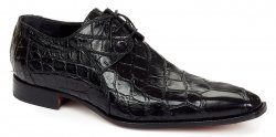 Mauri "Sipario" 1085 Black Genuine All-Over Body Alligator Oxford Dress Shoes