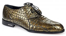 Mauri "Atlas" 4649 Metallic Brass Genuine Alligator Dress Shoes