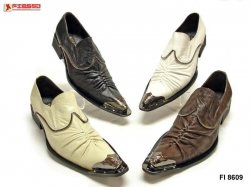 Fiesso Pleated Leather Shoes With Zipper FI8609