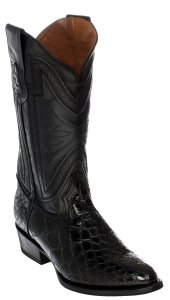 Ferrini 10711-04 Black Genuine Belly Alligator Leather R-Toe Cowboy Boots.