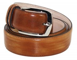 Emilio Franco Cognac Genuine Calf Leather Belt 201.