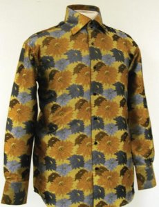 Daniel Ellissa Mustard Fancy Polyester Shirt With Button Cuff FSS1408