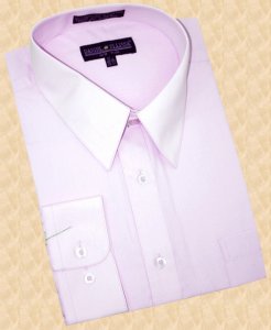 Daniel Ellissa Solid Lavender Lilac Cotton Blend Dress Shirt With Convertible Cuffs DS3001