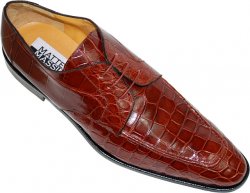 Matteo & Massimo "President" CH31Moc Cognac Genuine All-Over Alligator Shoes