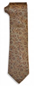 Bruno Marchesi 8067-9 Camel / Brown / Cognac Floral Design Silk Necktie