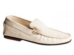 Bacco Bucci "Otto" Bone Genuine English Suede Moccasin Loafer Shoes