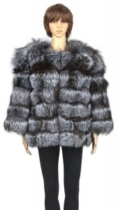 Winter Fur Ladies Natural Silver Fox Top W41S08SV.