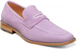 Stacy Adams "Colfax" Lavender Genuine Suede Leather Moc Toe Penny Slip On 25205-530.