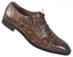 Mauri "4564/1" Tabac Genuine Ostrich Hand Painted Shoes