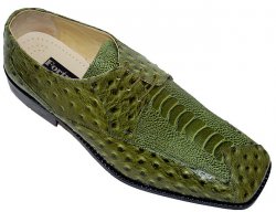 Liberty Olive Green Ostrich Print Shoes #519
