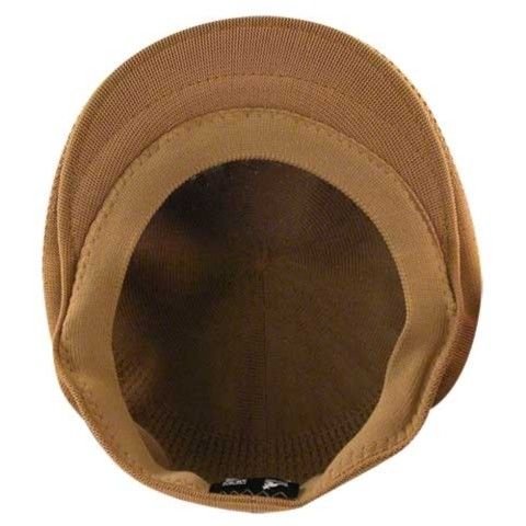 bottom of a tan ventair kangol cap