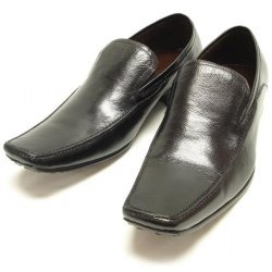 Encore By Fiesso Black Genuine Leather Loafer Shoes FI6248