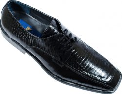 Giorgio Brutini Black Genuine Snake Skin Shoes 173591