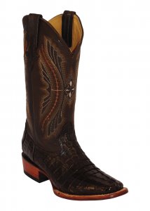 Ferrini 10371-09 Dark Chocolate Genuine Crocodile Tail Boots