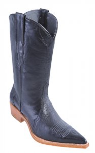 Los Altos Ladies Black Genuine Smooth Ostrich 3X-Toe Cowgirl Boots 330405