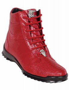 Los Altos Boots Red Genuine Ostrich Leg Casual Boots ZC120512