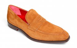 Emilio Franco "Oliviero" Rust Genuine Italian Calf Leather Loafers.