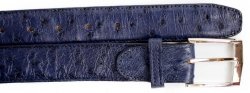 Belvedere 2001 Navy All-Over Genuine Ostrich Quill Belt.