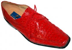 Giorgio Brutini Red Hornback Alligator/Ostrich Print Shoes 171810