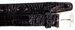 Belvedere 1999 Black All-Over Genuine Hornback Crocodile Belt