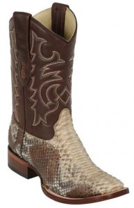 Los Altos Oryx Genuine Python Wide Square Toe Cowboy Boots 8225711