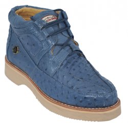 Los Altos Blue Jean Genuine All-Over Ostrich Casual Boots ZA060314